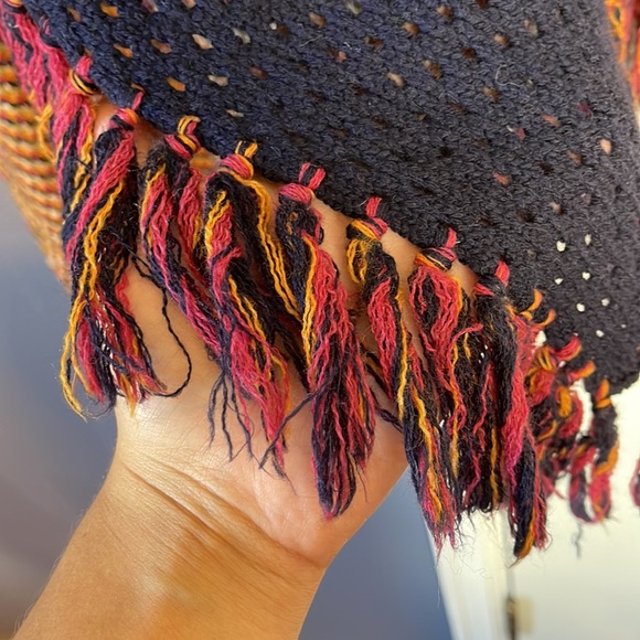 Anthropologie Boho Shawl made of 💯 Lambswool - Angel of the North - Picture 5 of 9